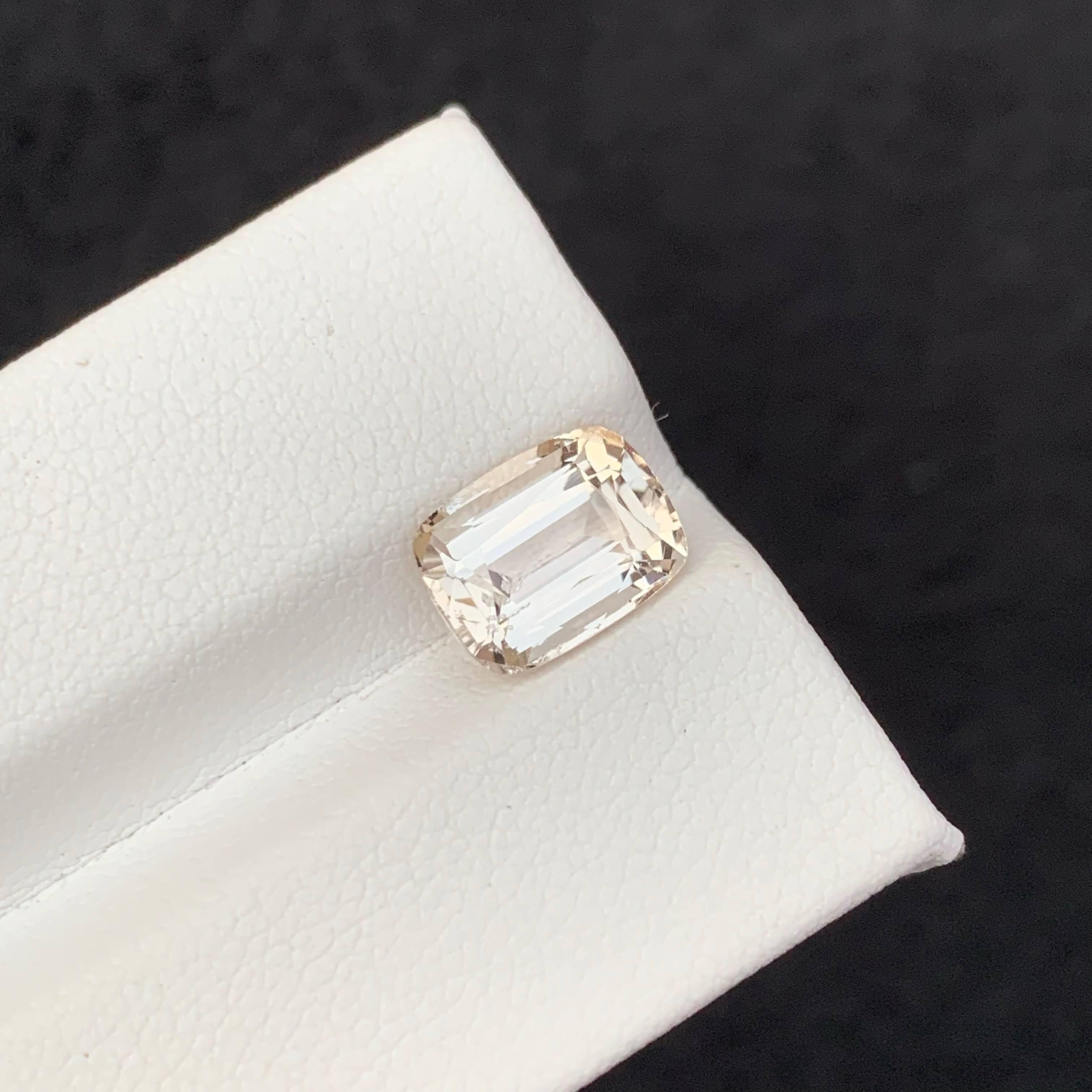 Piedra natural suelta de topacio melocotón de 3,45 quilates talla cojín piedra preciosa paquistaní en venta 2