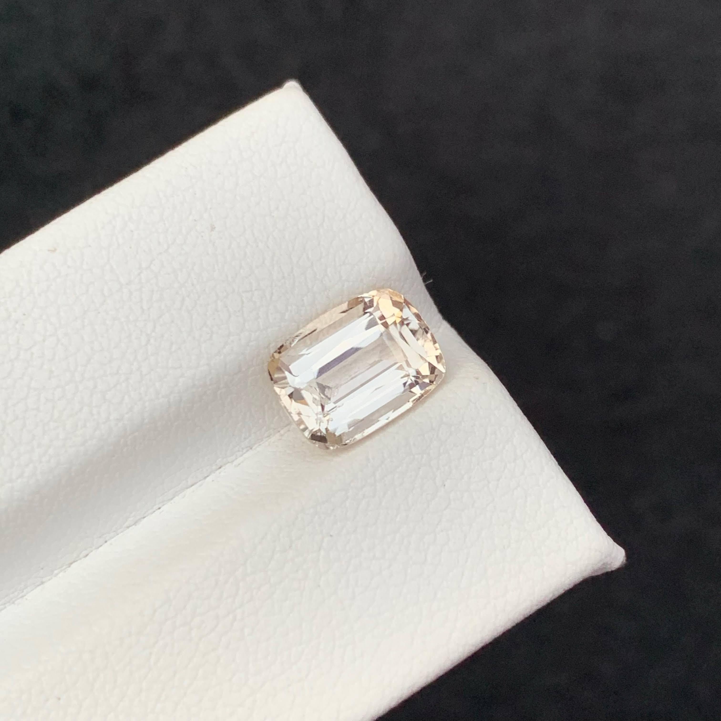 Piedra natural suelta de topacio melocotón de 3,45 quilates talla cojín piedra preciosa paquistaní en venta 3