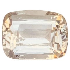 3.45 Carat Natural Loose Peachy Topaz Stone Cushion Cut Pakistani Gemstone