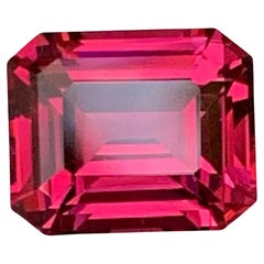 3,45 Karat natürlicher loser rosa-roter Umbalit Granat Smaragd-Schliff aus Afrika