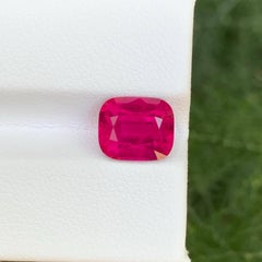 3.45 Carat Natural Loose Rubellite Tourmaline Cushion Cut Afghanistan Gemstone