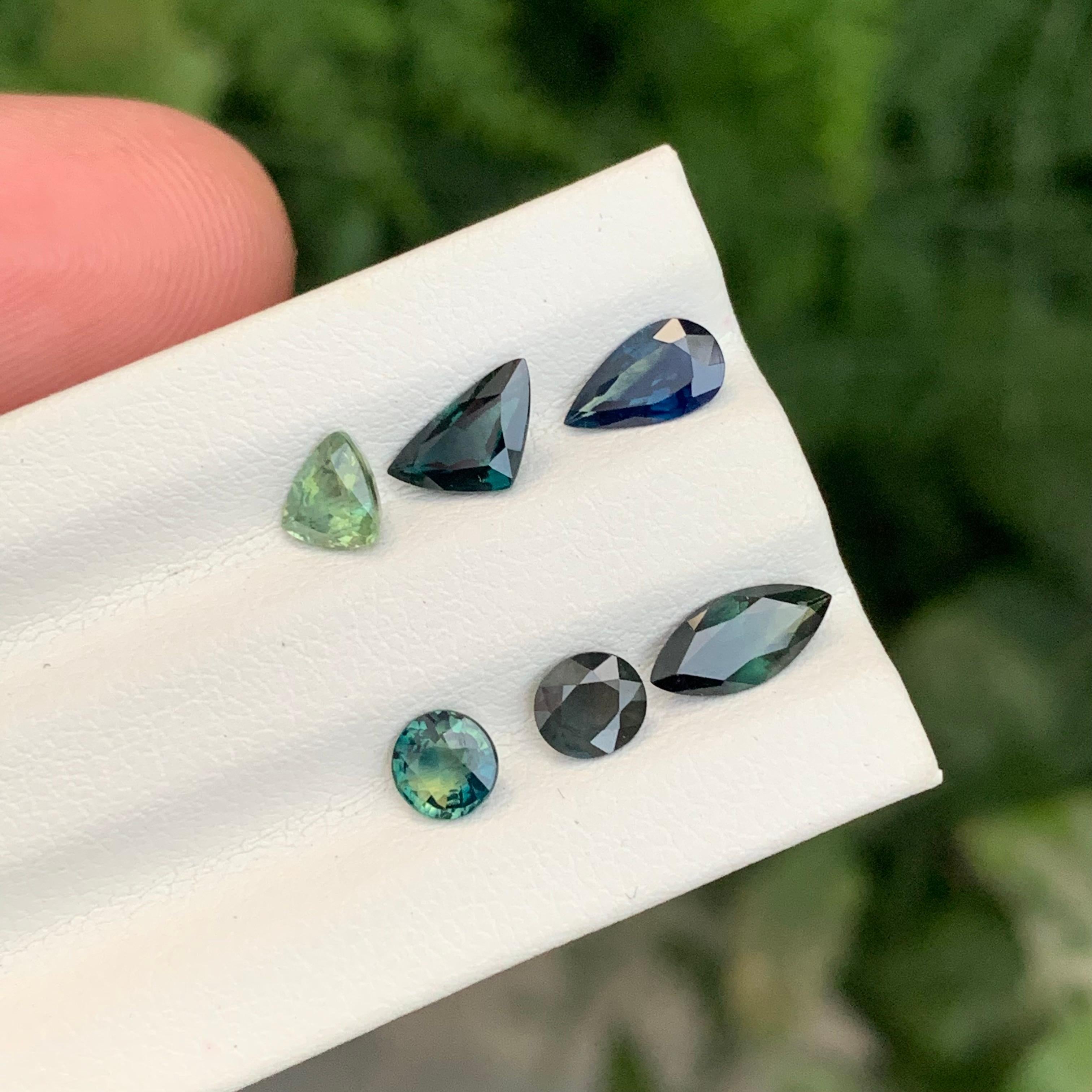 Arts and Crafts 3.45 Carat Natural Loose Sapphires Lot Gemstone For Jewellery Making For Sale