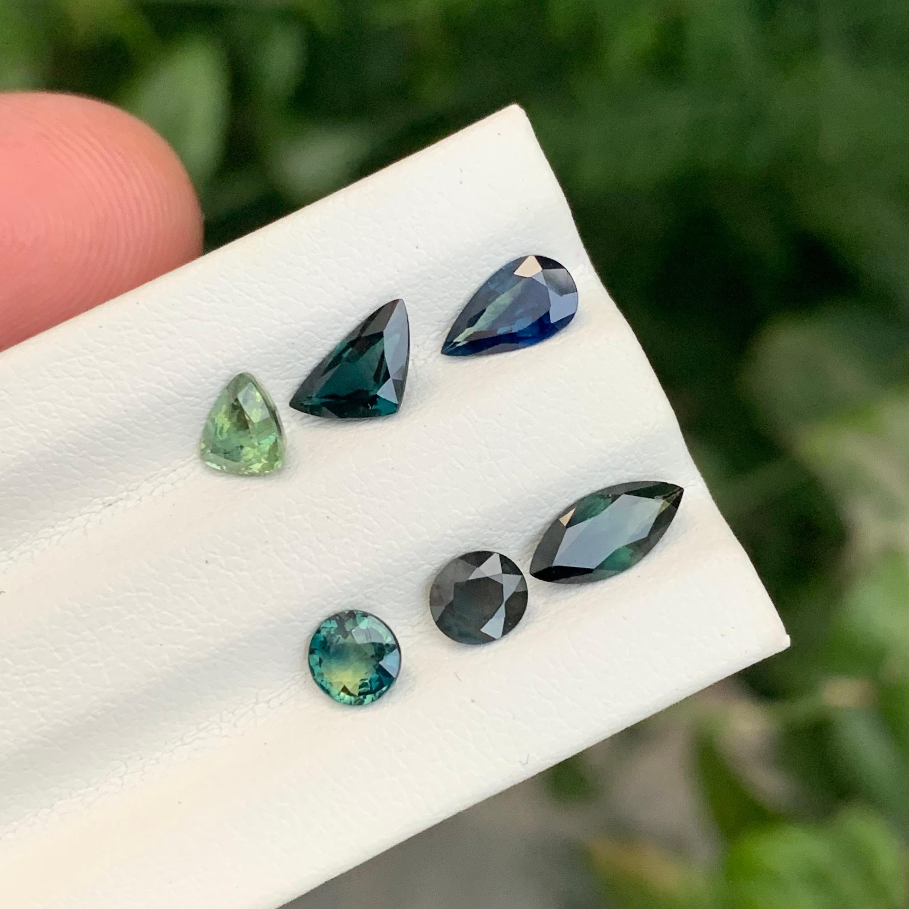 Mixed Cut 3.45 Carat Natural Loose Sapphires Lot Gemstone For Jewellery Making For Sale