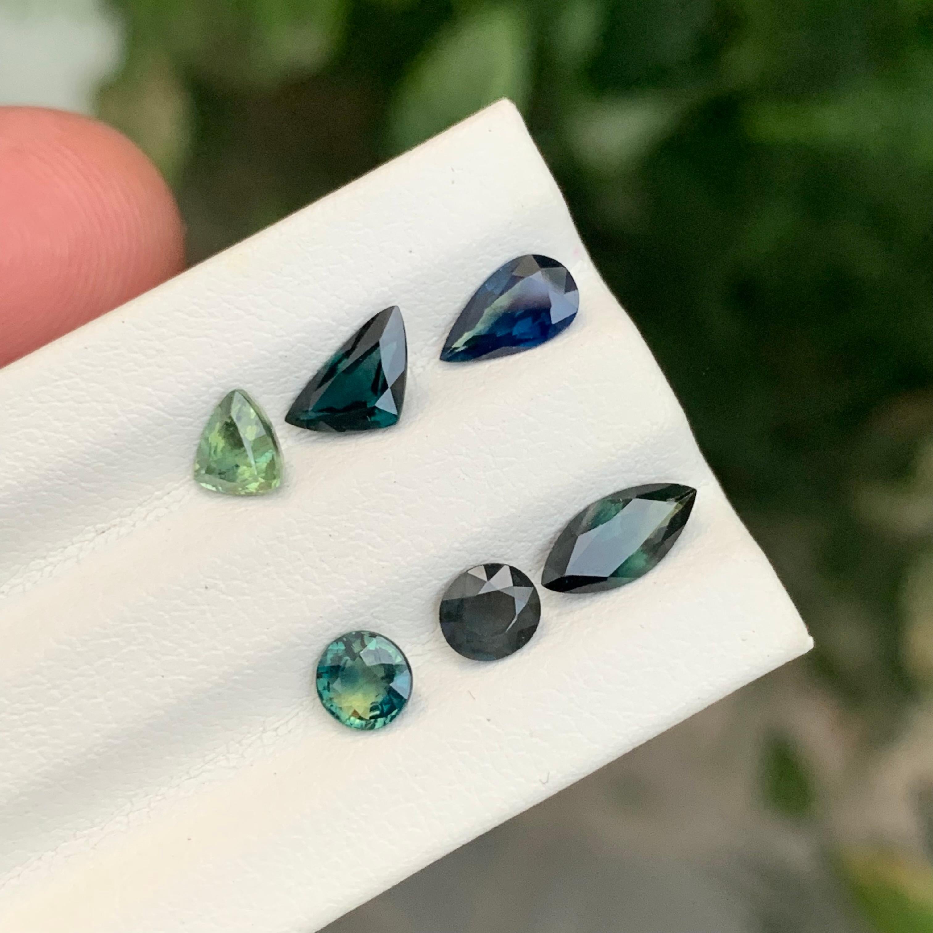 3.45 Carat Natural Loose Sapphires Lot Gemstone For Jewellery Making In New Condition For Sale In Peshawar, PK