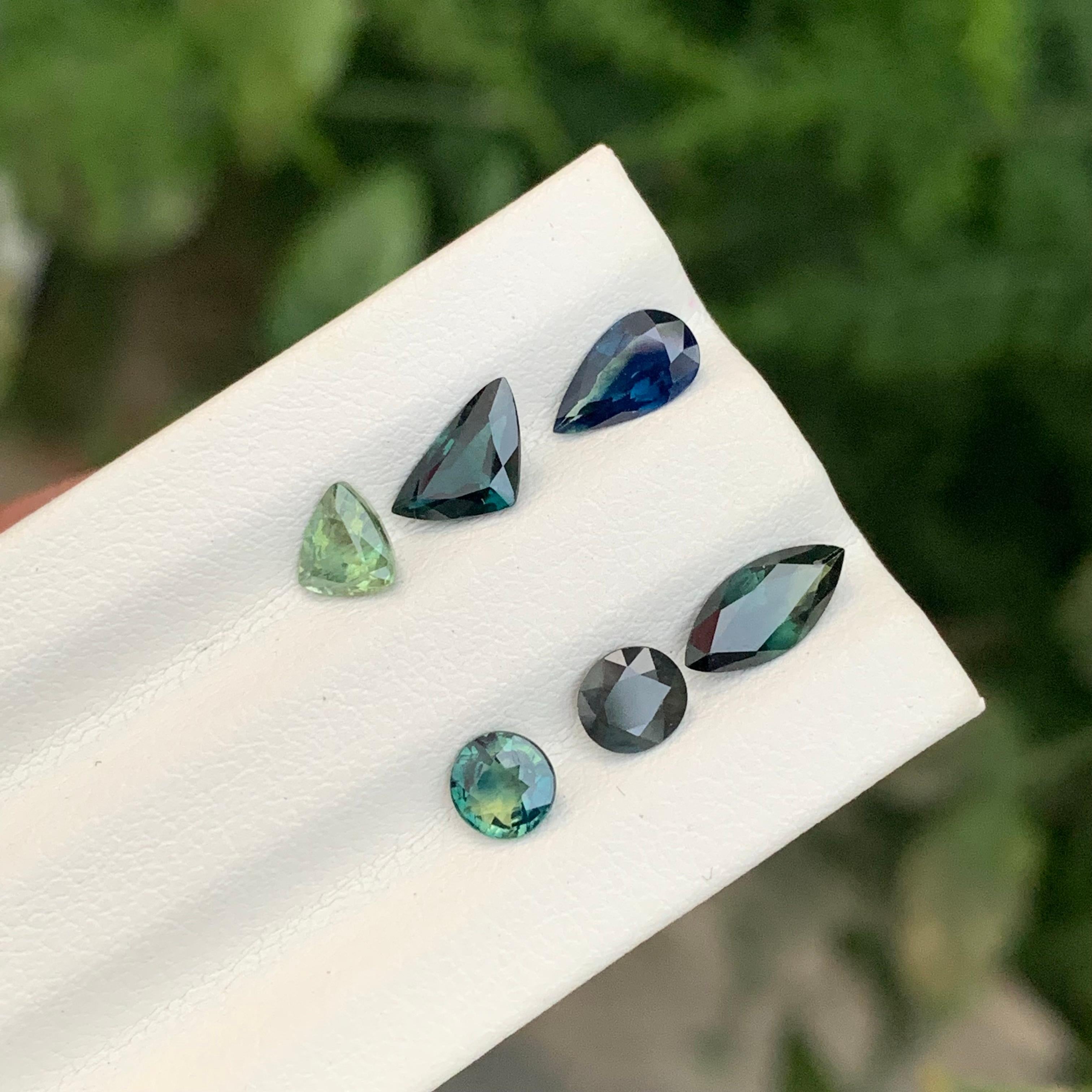 Women's or Men's 3.45 Carat Natural Loose Sapphires Lot Gemstone For Jewellery Making For Sale