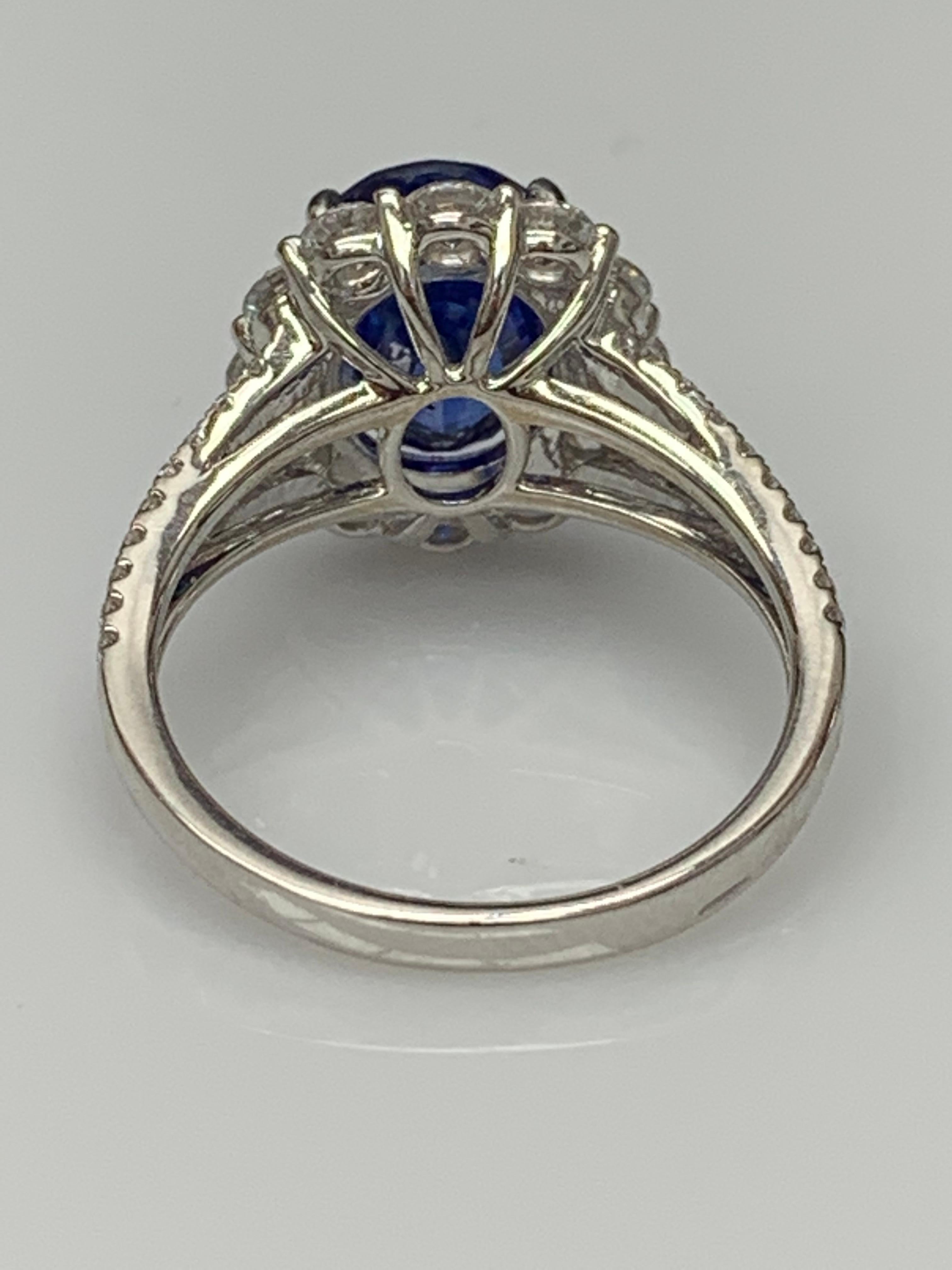 18 Karat Gold Ring with 5.12 Carat Oval Blue Sapphire with 1.27 Carat  Diamonds For Sale at 1stDibs | costco tanzanite ring, costco sapphire ring,  costco blue sapphire ring
