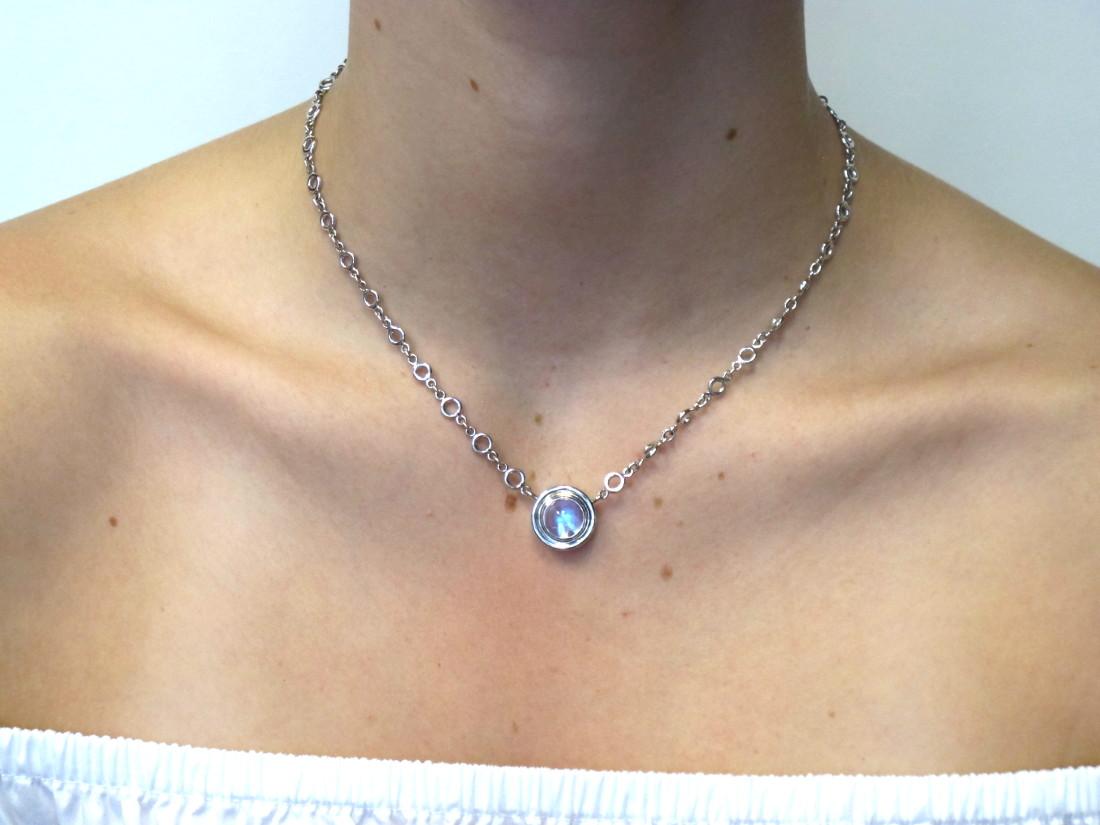 white gold moonstone necklace