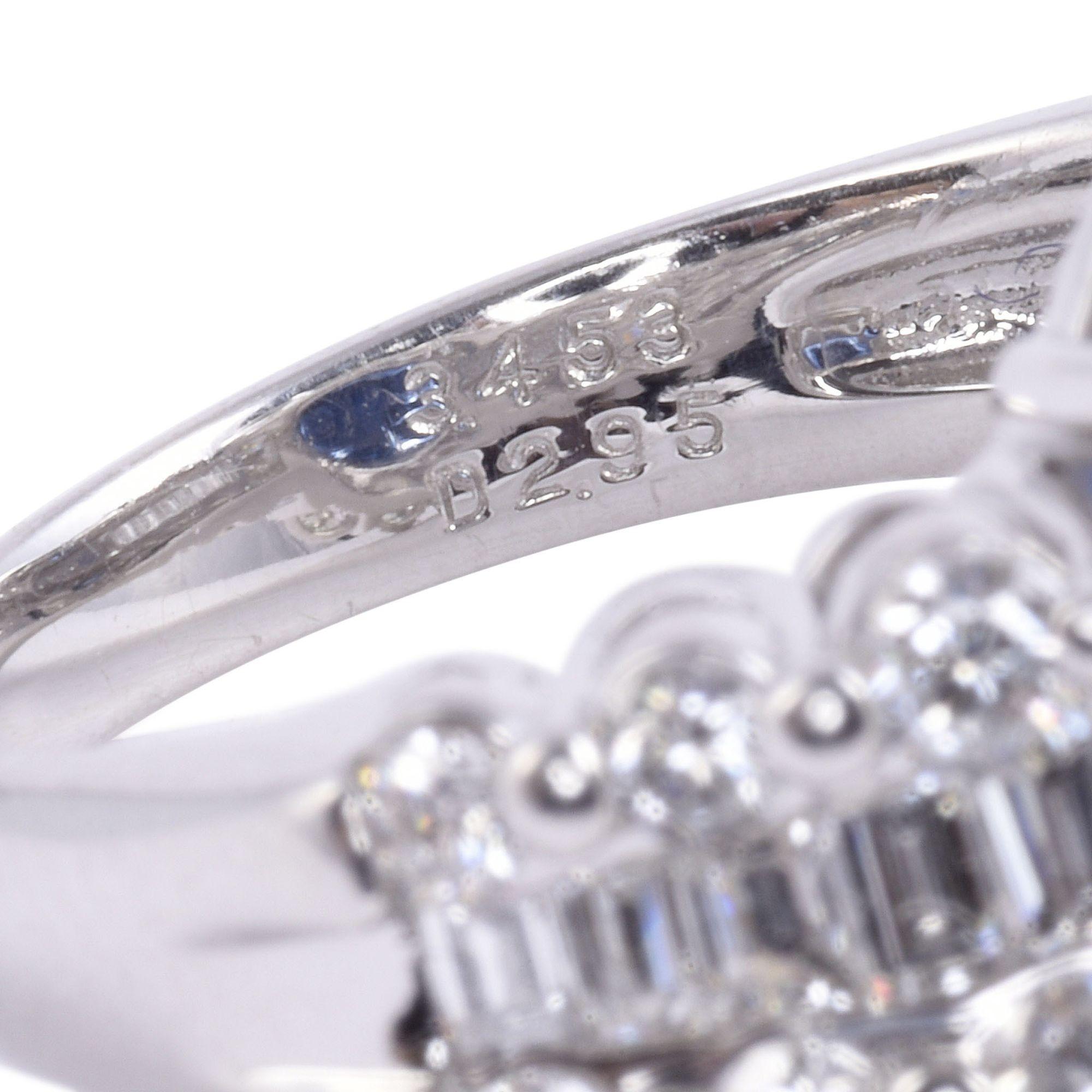 3.45 Carat Sapphire & 2.95 CTW Diamond Platinum Ring For Sale 1
