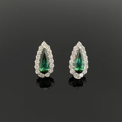 Borchie con tormalina da 3,45 carati e diamante da 2,02 carati