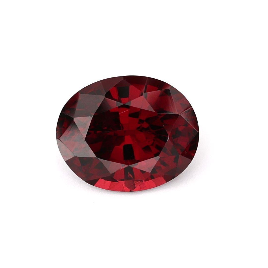 Ceylon Natural Red Garnet with a dominant hue of Pigeon Blood Red. Cut into an Oveal shape, this stone weighs almost 3.45 carats.

• Variety: Garnet
• Color(s): Red
• Shape/Cutting Style: Oval
• Cut: Good
• Dimensions: 11.3mm x 6mm x 6.6mm
•