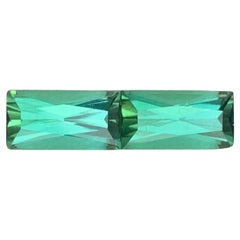 3.45 Carats Natural Green Blue Tourmaline Pair Loose Gemstone For Earrings
