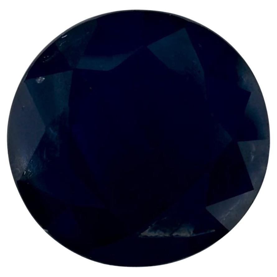 3.45 Ct Blue Sapphire Round Loose Gemstone