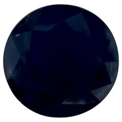 3.45 Ct Blue Sapphire Round Loose Gemstone