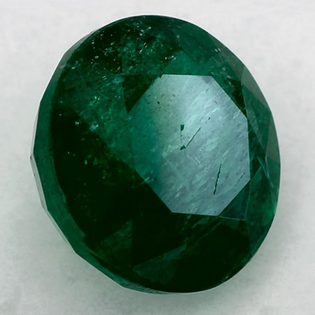 Round Cut 3.45 Ct Emerald Round Loose Gemstone For Sale