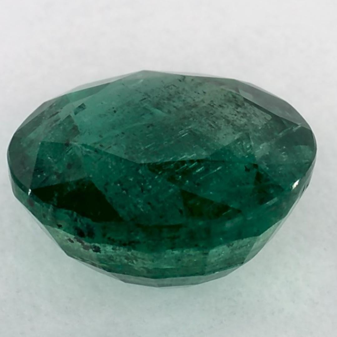 3.45 Ct Emerald Round Loose Gemstone (pierre précieuse en vrac) Neuf - En vente à Fort Lee, NJ