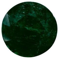 3.45 Ct Emerald Round Loose Gemstone (pierre précieuse en vrac)
