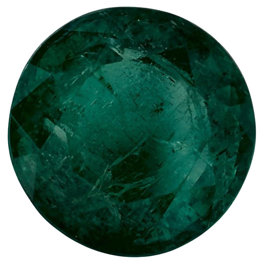 3.45 Ct Emerald Round Loose Gemstone
