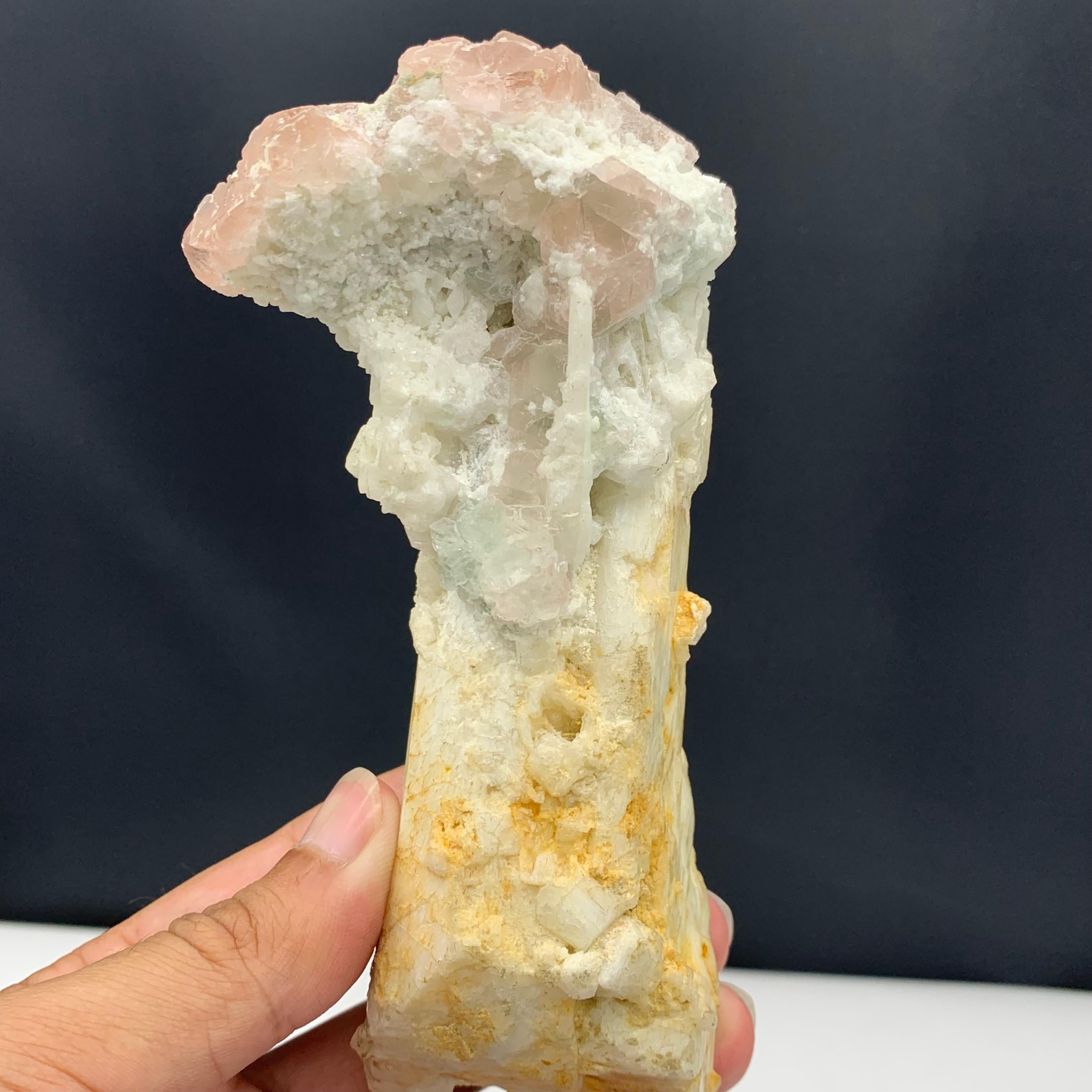 Rock Crystal 345 Gram Exquisite Fluorite On Microcline From Skardu district, Pakistan  For Sale