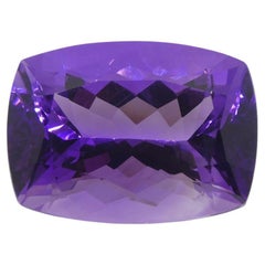 34.5ct Emerald Cut Purple Amethyst from Uruguay