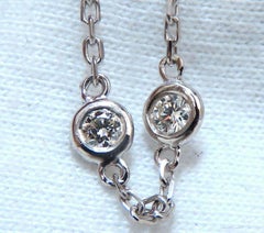 3.45ct Natural Diamonds Eternity Station by Yard Double Wrap Necklace 14kt