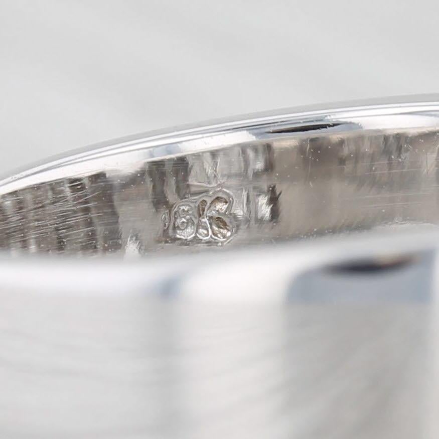 3.45ctw Round Diamond Engagement Ring 18k White Gold Size 8.25 GIA For Sale 2