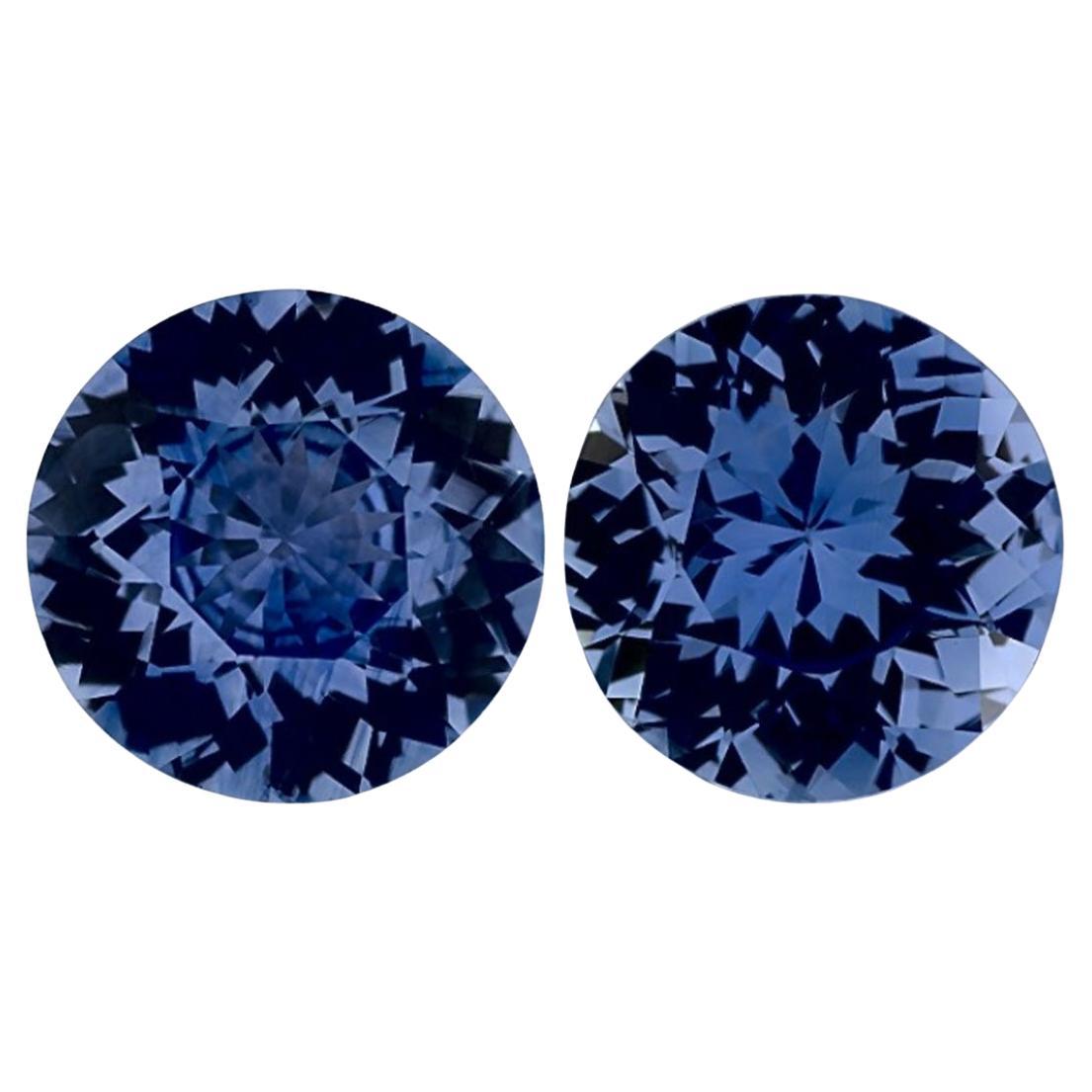 3.46 Ct Blue Sapphire Round Loose Gemstone