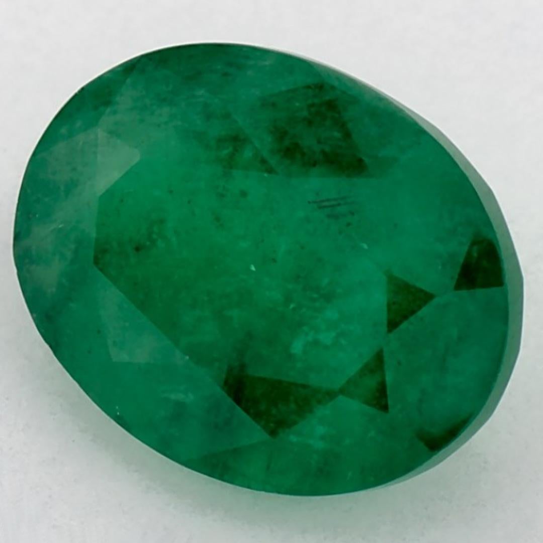 Oval Cut 3.46 Ct Emerald Oval Loose Gemstone For Sale