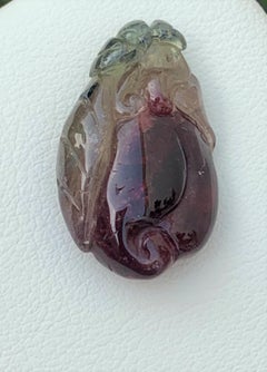 34.60 Carat Amazing Bi Color Fruit Shape Tourmaline Drilled Carving from Africa