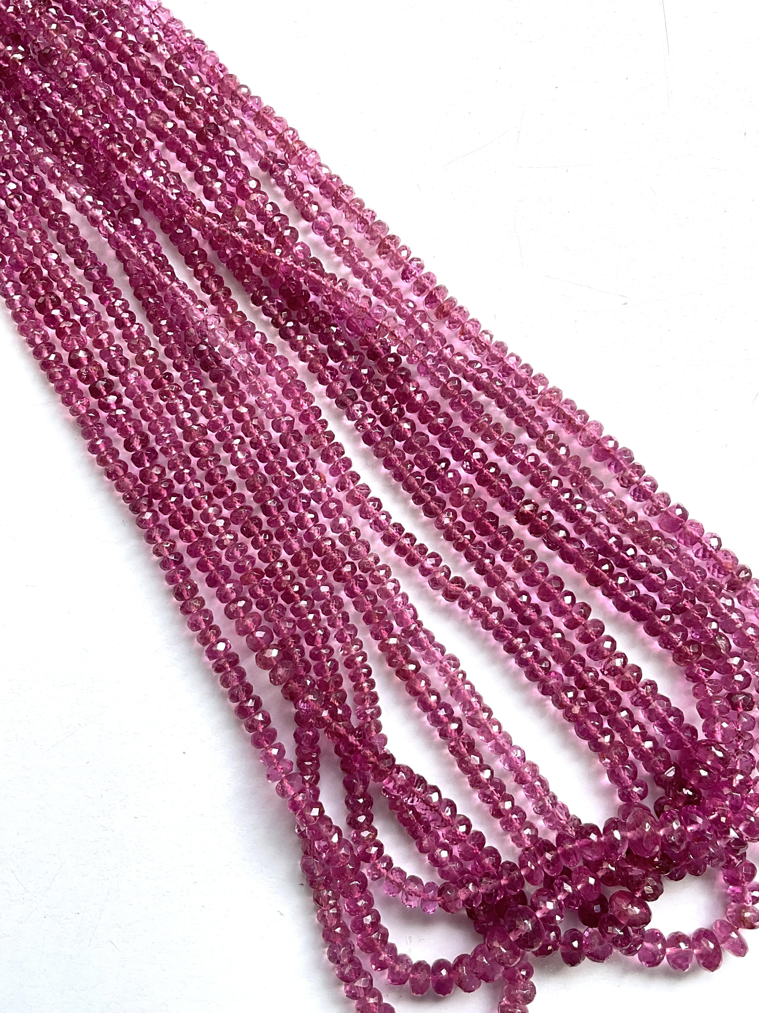 Gemstone - Tourmaline
Weight -  346.25 Carats
Strand - 8
Shape -Beads
Size - 3 To 6 MM