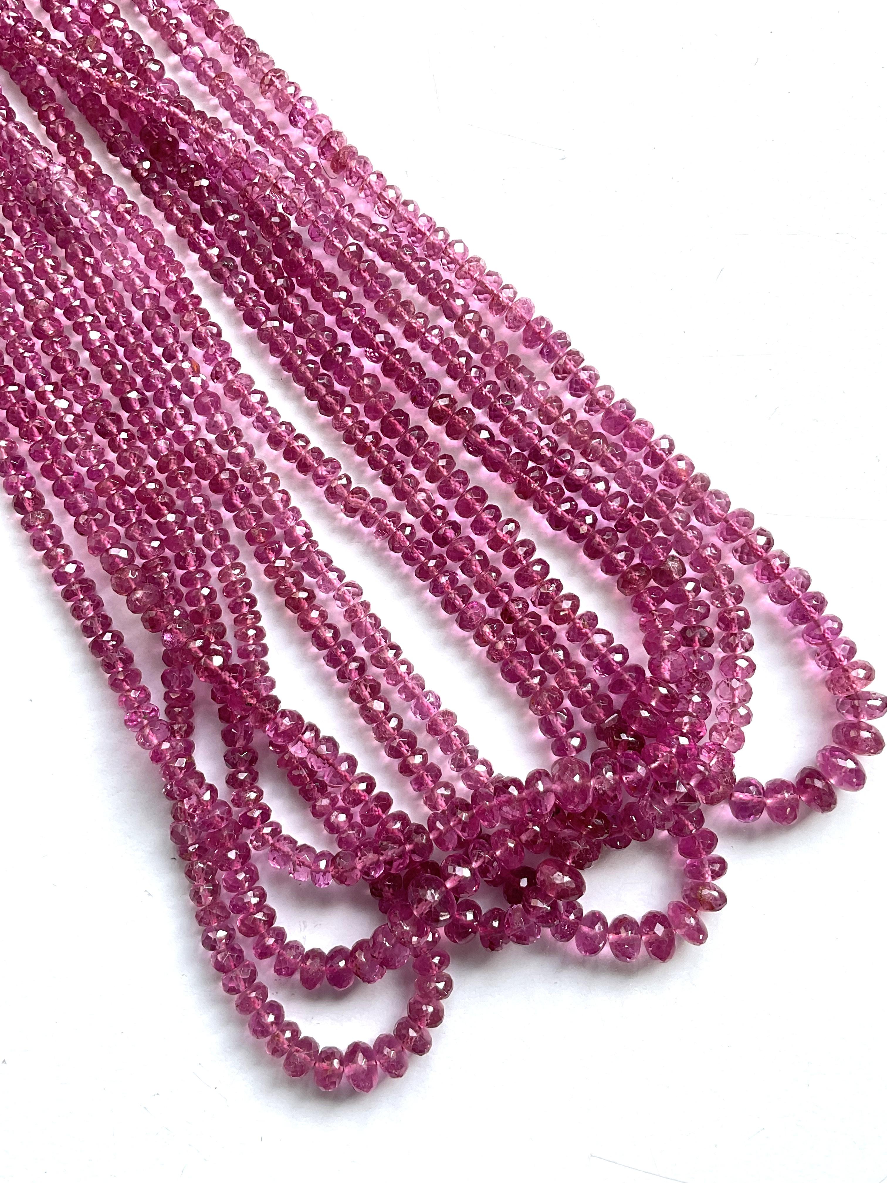 346.25 Carats Pink Tourmaline Beads Top Fine Quality For Jewelry Natural Gem In New Condition For Sale In Jaipur, RJ