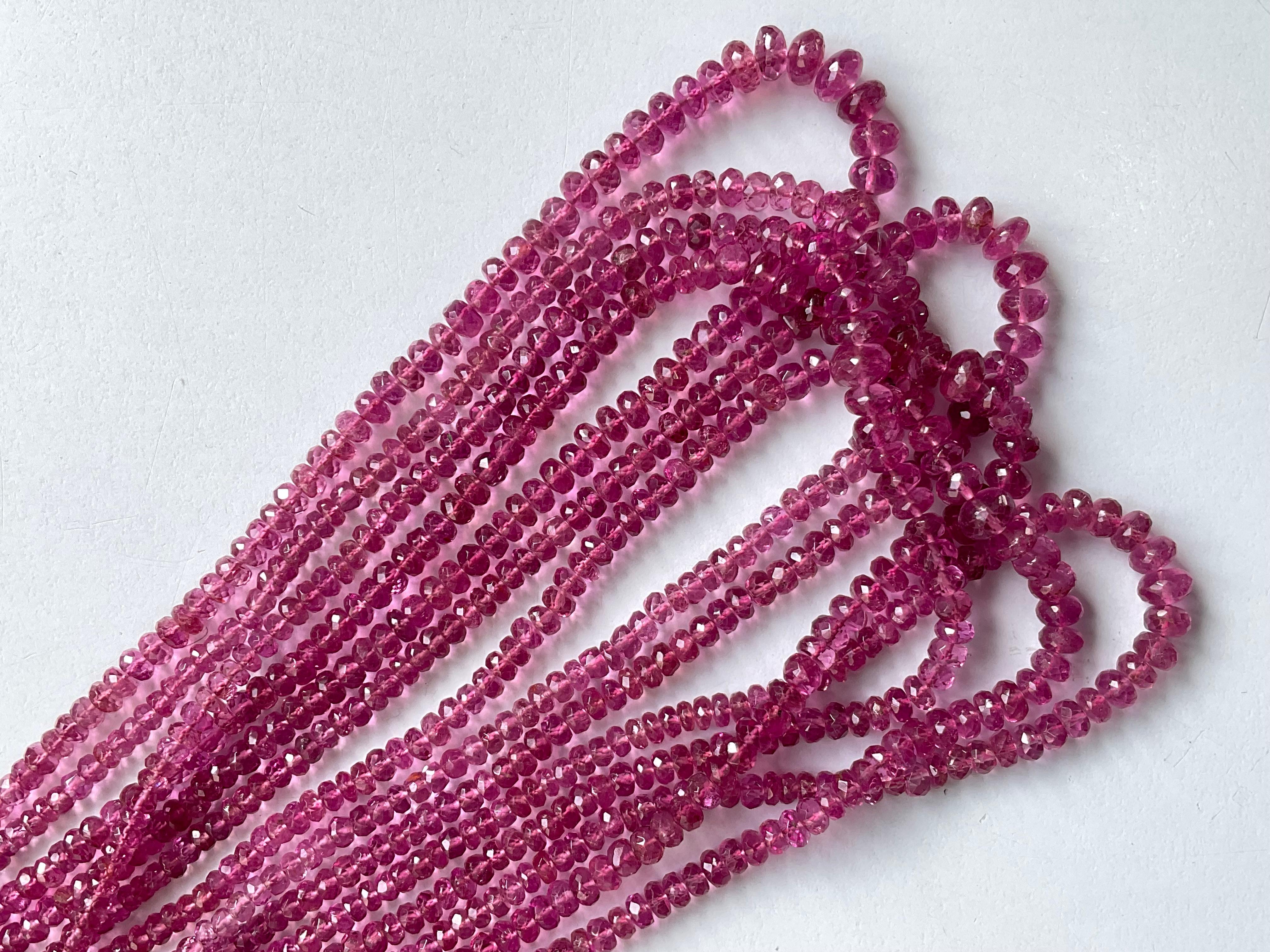Women's or Men's 346.25 Carats Pink Tourmaline Beads Top Fine Quality For Jewelry Natural Gem For Sale