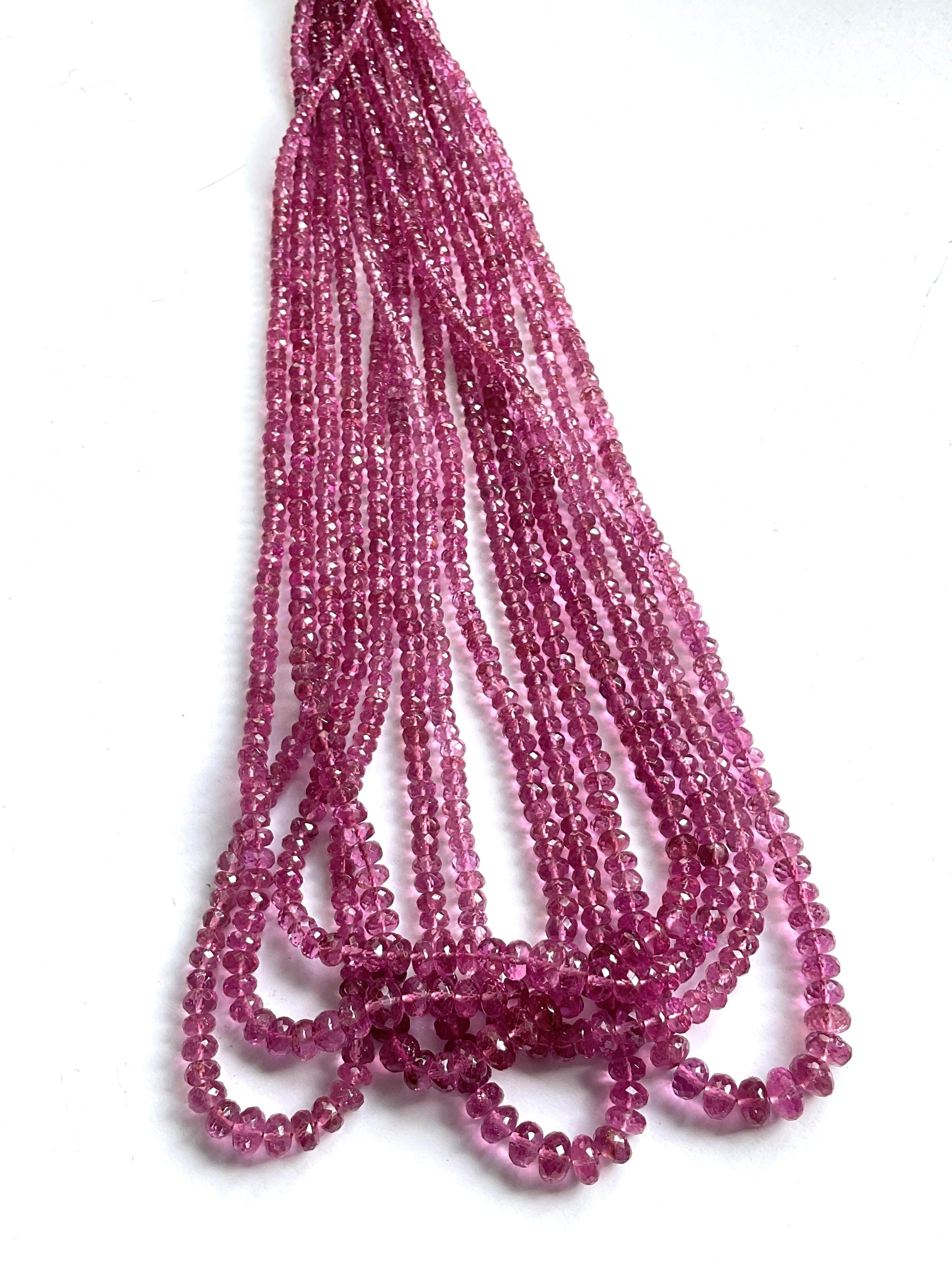 346.25 Carats Pink Tourmaline Beads Top Fine Quality For Jewelry Natural Gem For Sale 1