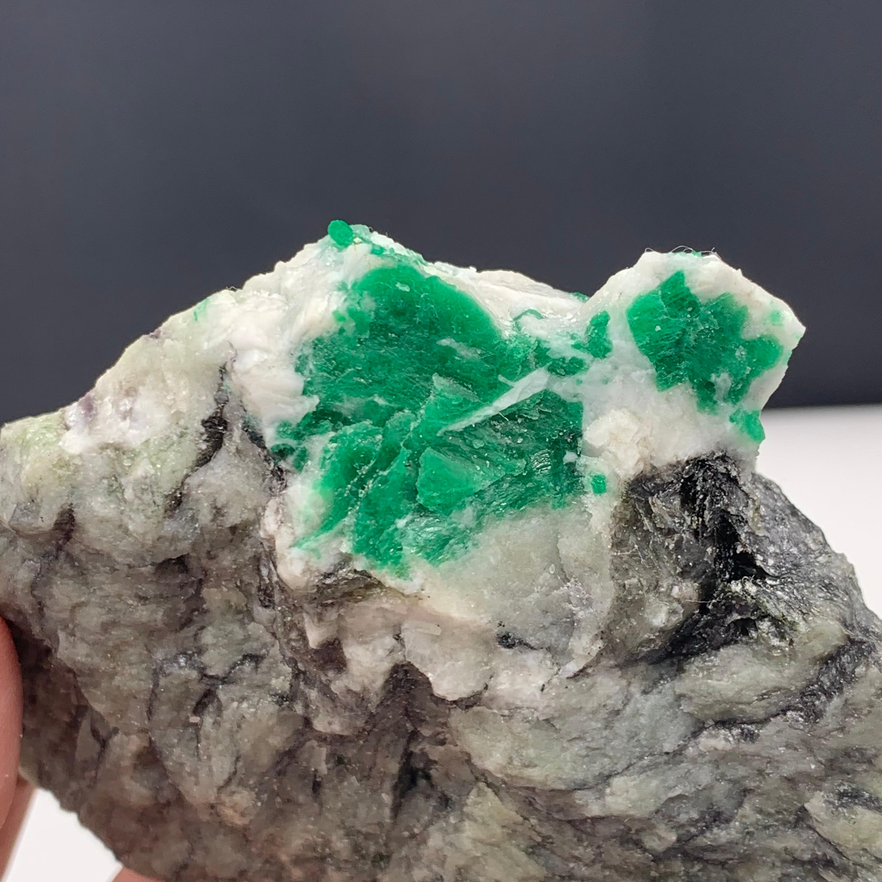 346.56 Gram Beautiful Emerald Specimen From Swat Valley, Pakistan  For Sale 4