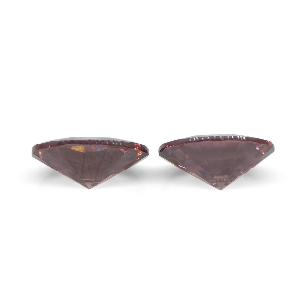 3.46ct Pair Oval Diamond Cut Pink Zircon from Sri Lanka For Sale 3