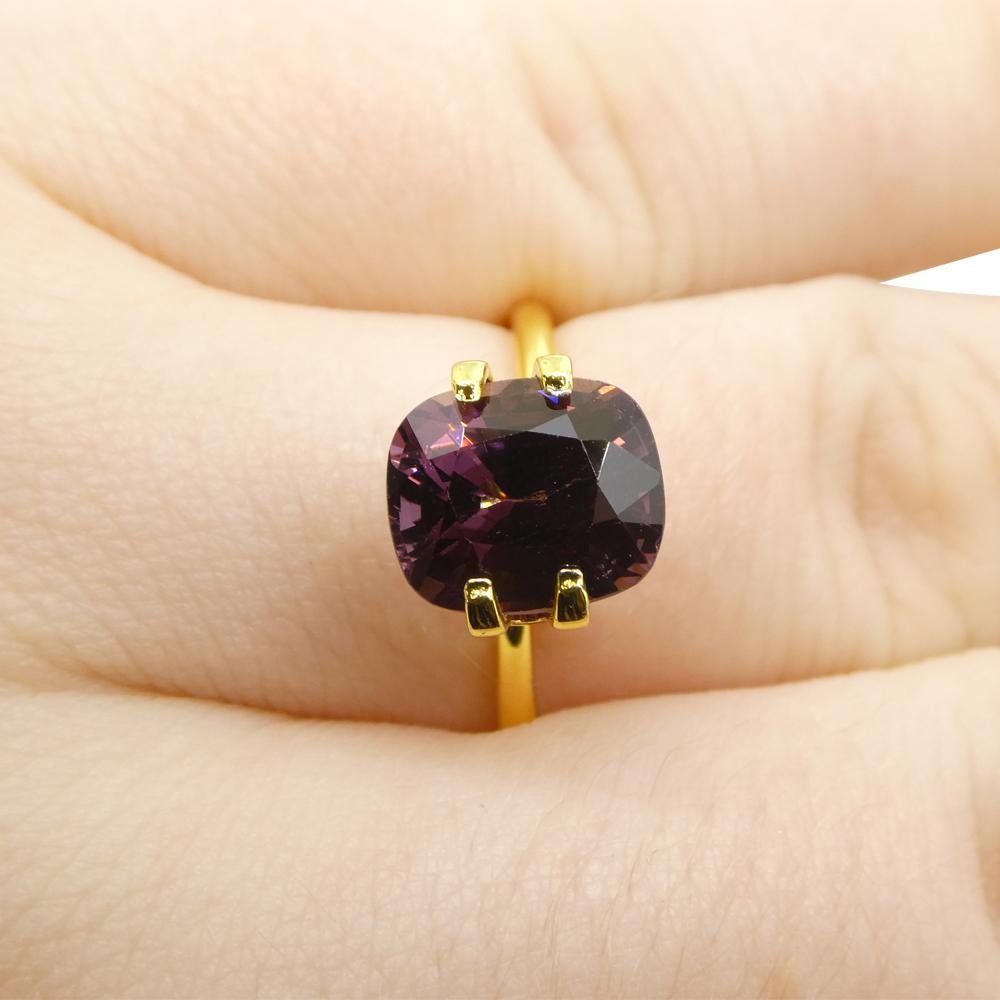 3.46ct Rectangular Cushion Pink Spinel from Burma For Sale 9