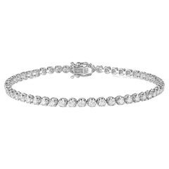 3.47 Carat Diamond Tennis Bracelet in 18 Karat White Gold
