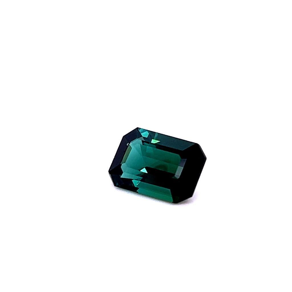 Contemporary 3.47 Carat Emerald Cut Tourmaline For Sale