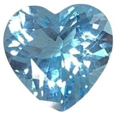 3.47 Carat Natural Pastel Blue Heart Shaped Topaz Stone