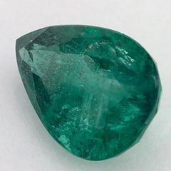 3.47 Ct Emerald Pear Loose Gemstone
