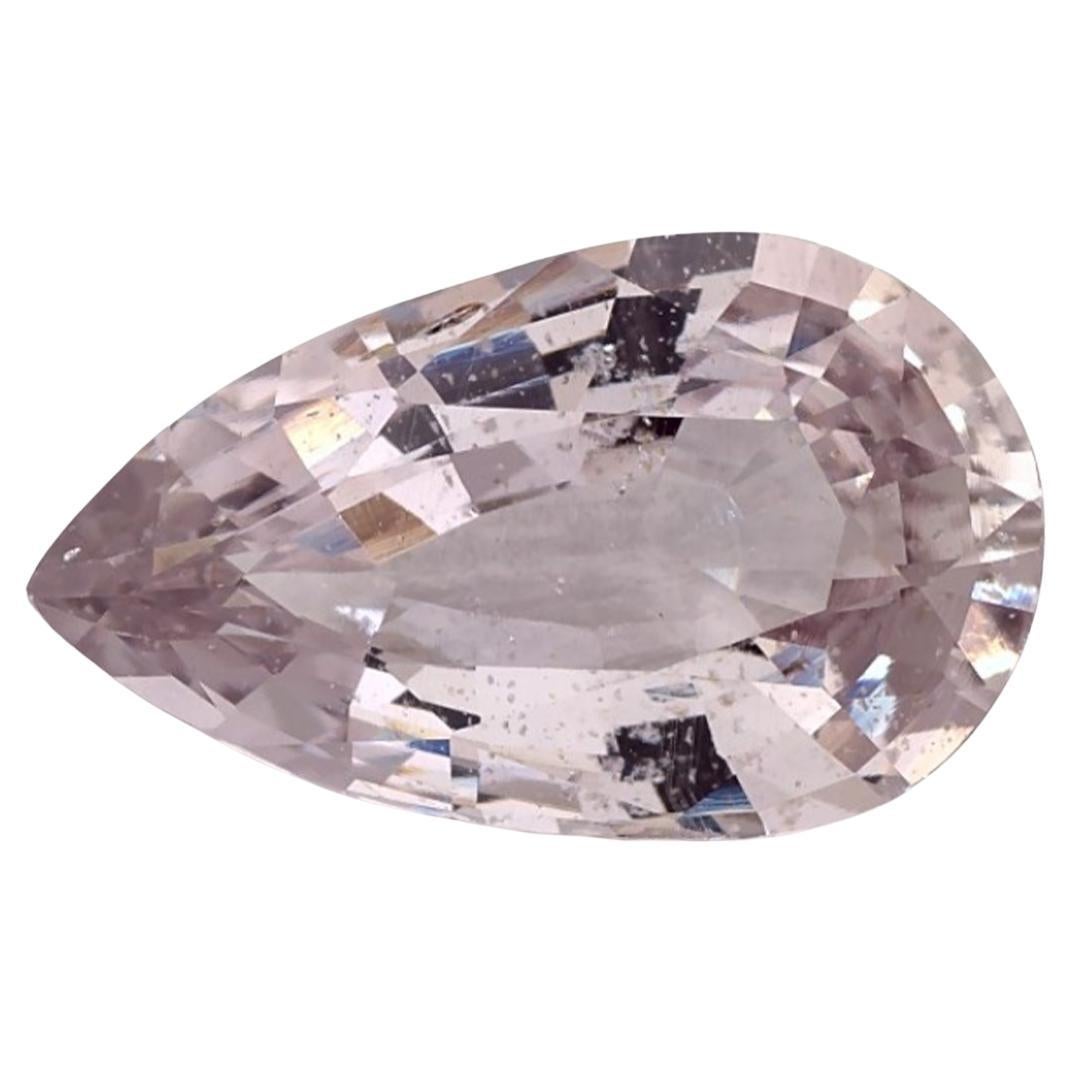 3.47 Ct Pink Sapphire Pear Loose Gemstone For Sale
