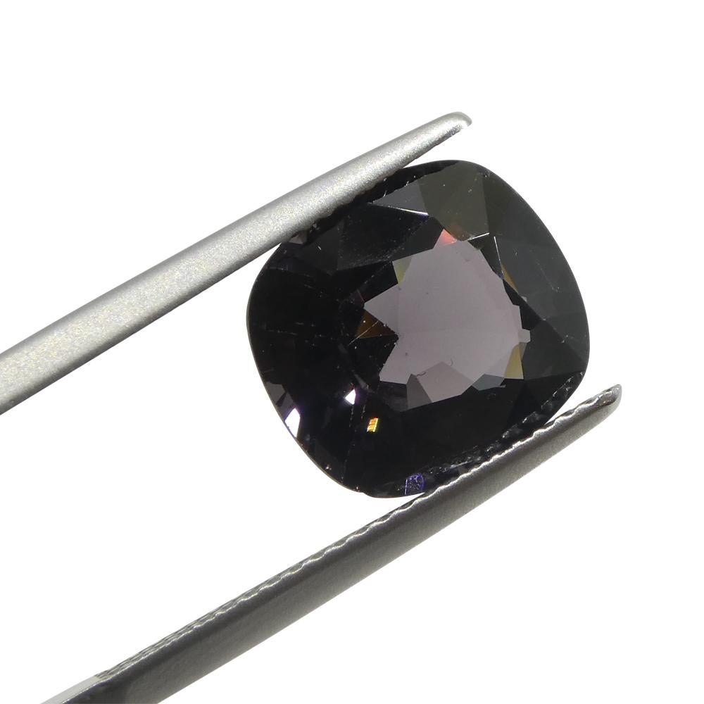 3.47ct Rectangular Cushion Grey Spinel from Burma (Spinelle grise rectangulaire de Birmanie) Neuf - En vente à Toronto, Ontario