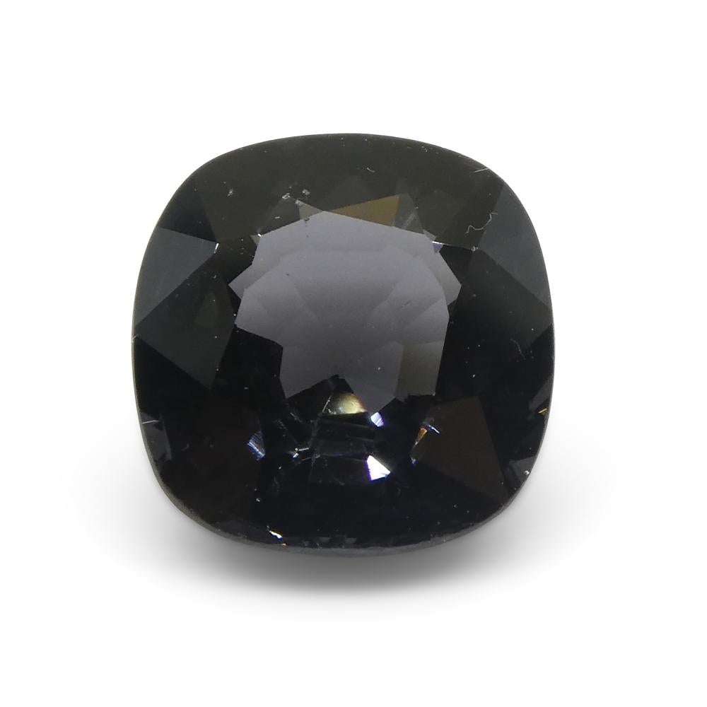 3.47ct Rectangular Cushion Grey Spinel from Burma (Spinelle grise rectangulaire de Birmanie) Unisexe en vente