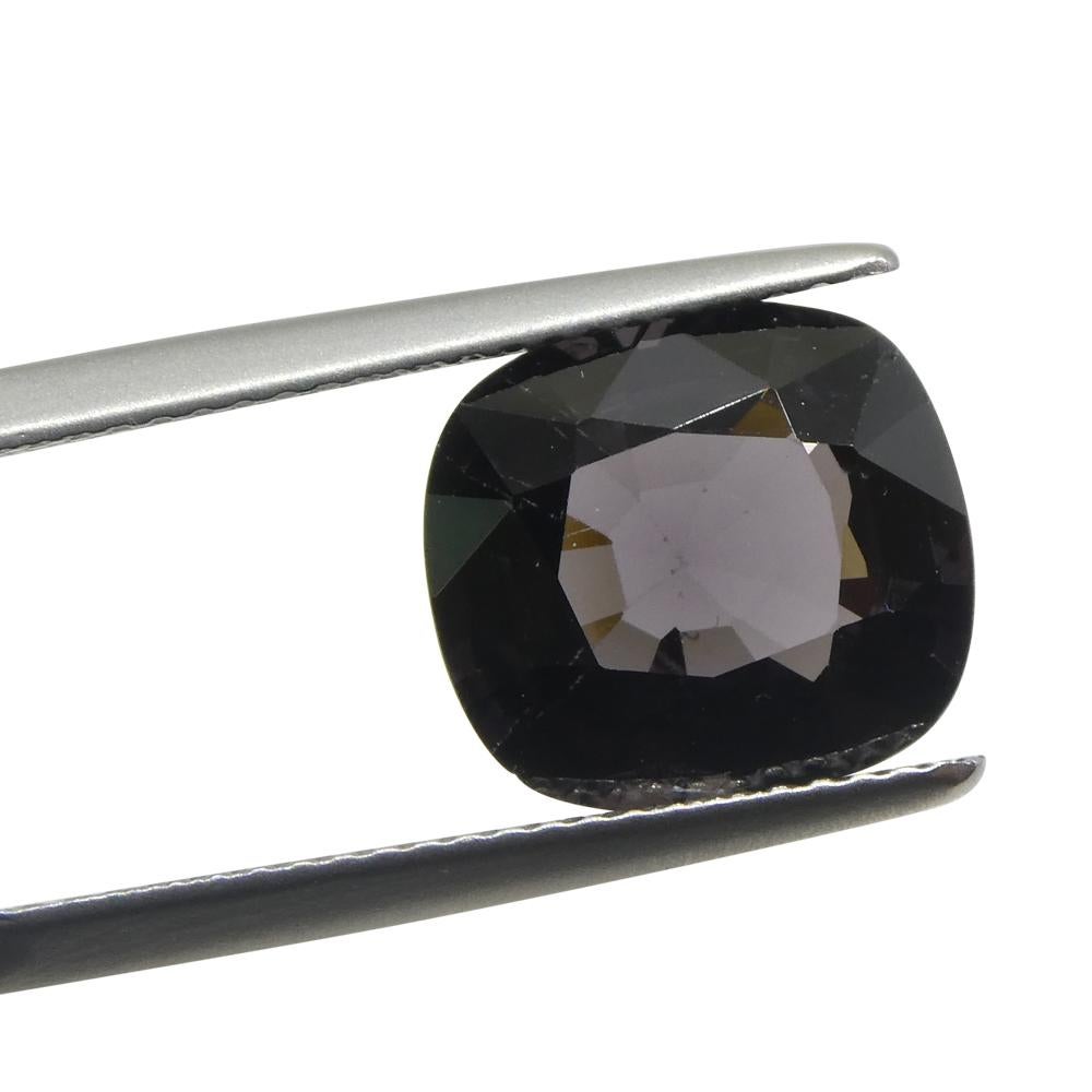 3.47ct Rectangular Cushion Grey Spinel from Burma (Spinelle grise rectangulaire de Birmanie) en vente 1