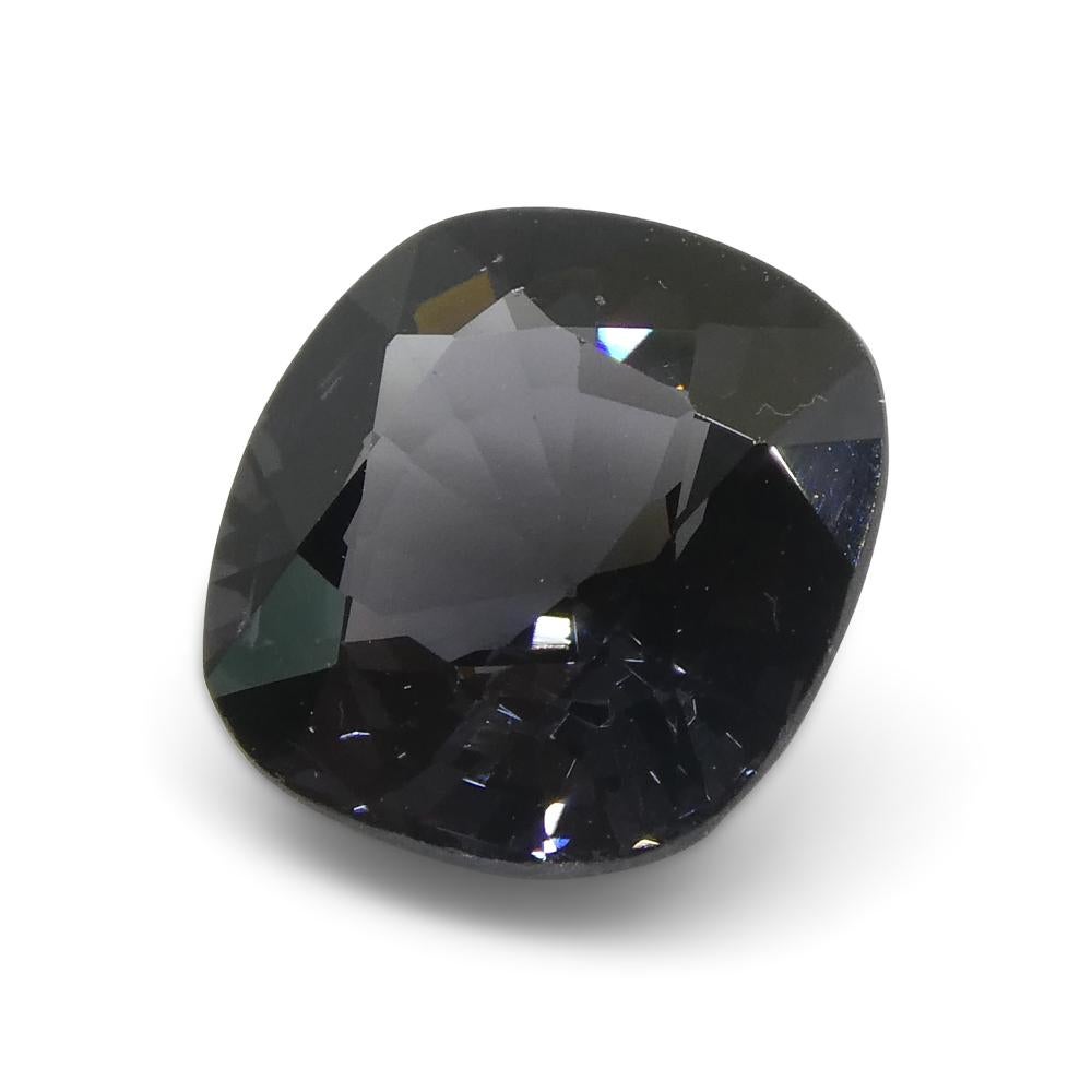 3.47ct Rectangular Cushion Grey Spinel from Burma (Spinelle grise rectangulaire de Birmanie) en vente 3