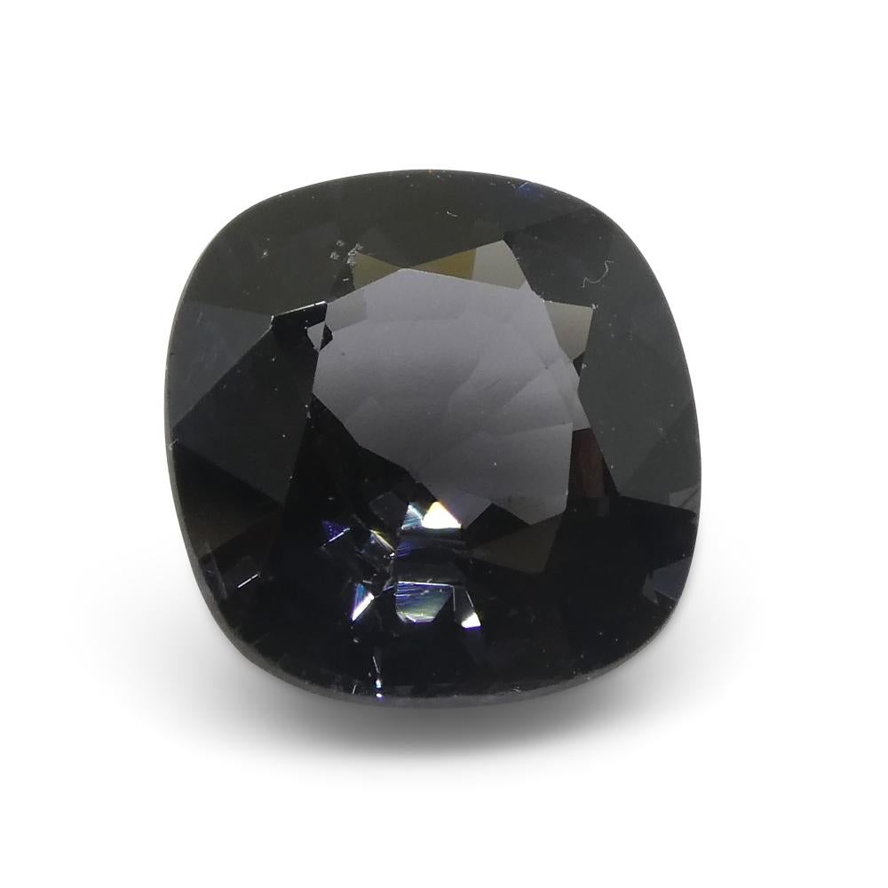 3.47ct Rectangular Cushion Grey Spinel from Burma (Spinelle grise rectangulaire de Birmanie) en vente 5