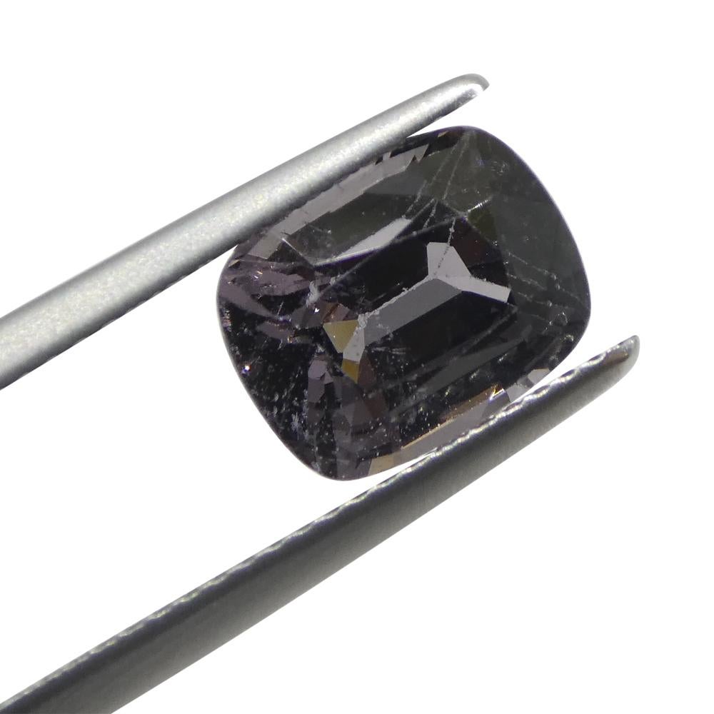3.47ct Spinello viola rettangolare a cuscino dalla Birmania in vendita 8