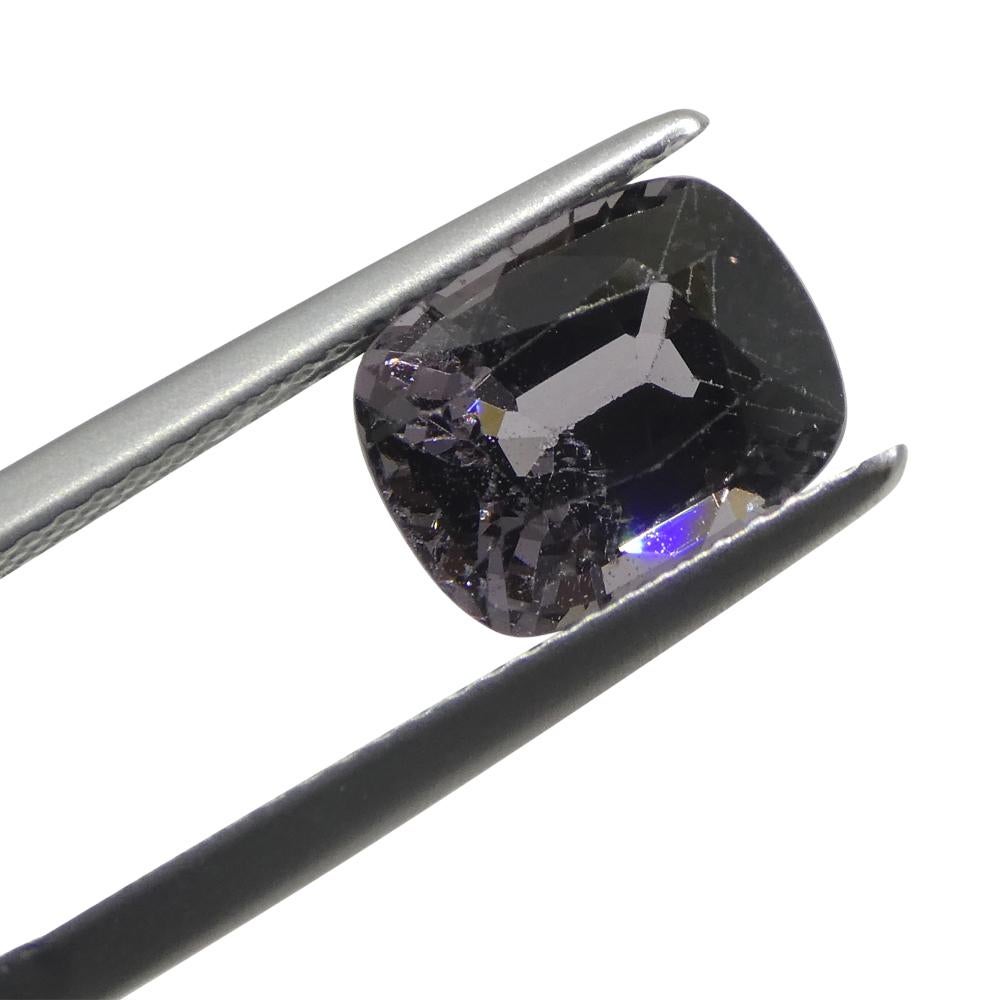 3.47ct Spinello viola rettangolare a cuscino dalla Birmania in vendita 9