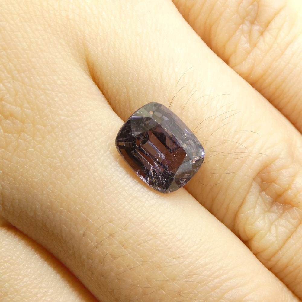 3.47ct Spinello viola rettangolare a cuscino dalla Birmania in vendita 10