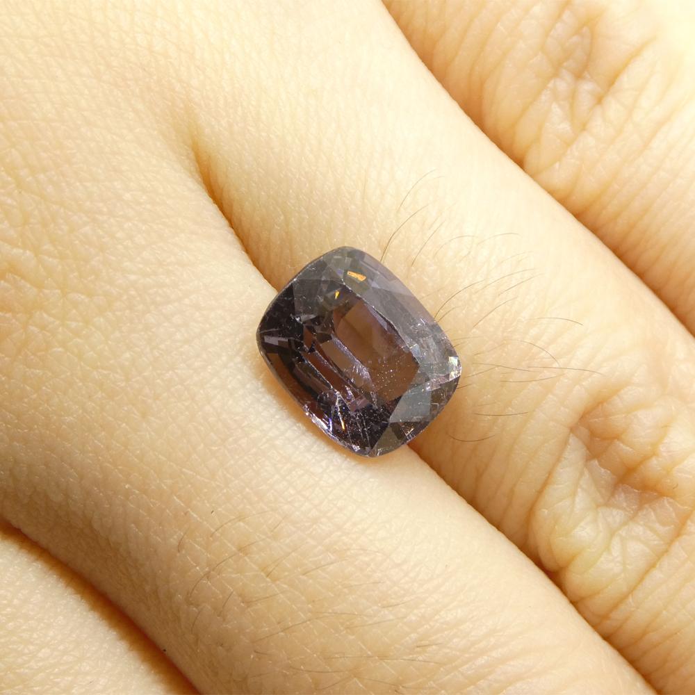 3.47ct Spinello viola rettangolare a cuscino dalla Birmania in vendita 11