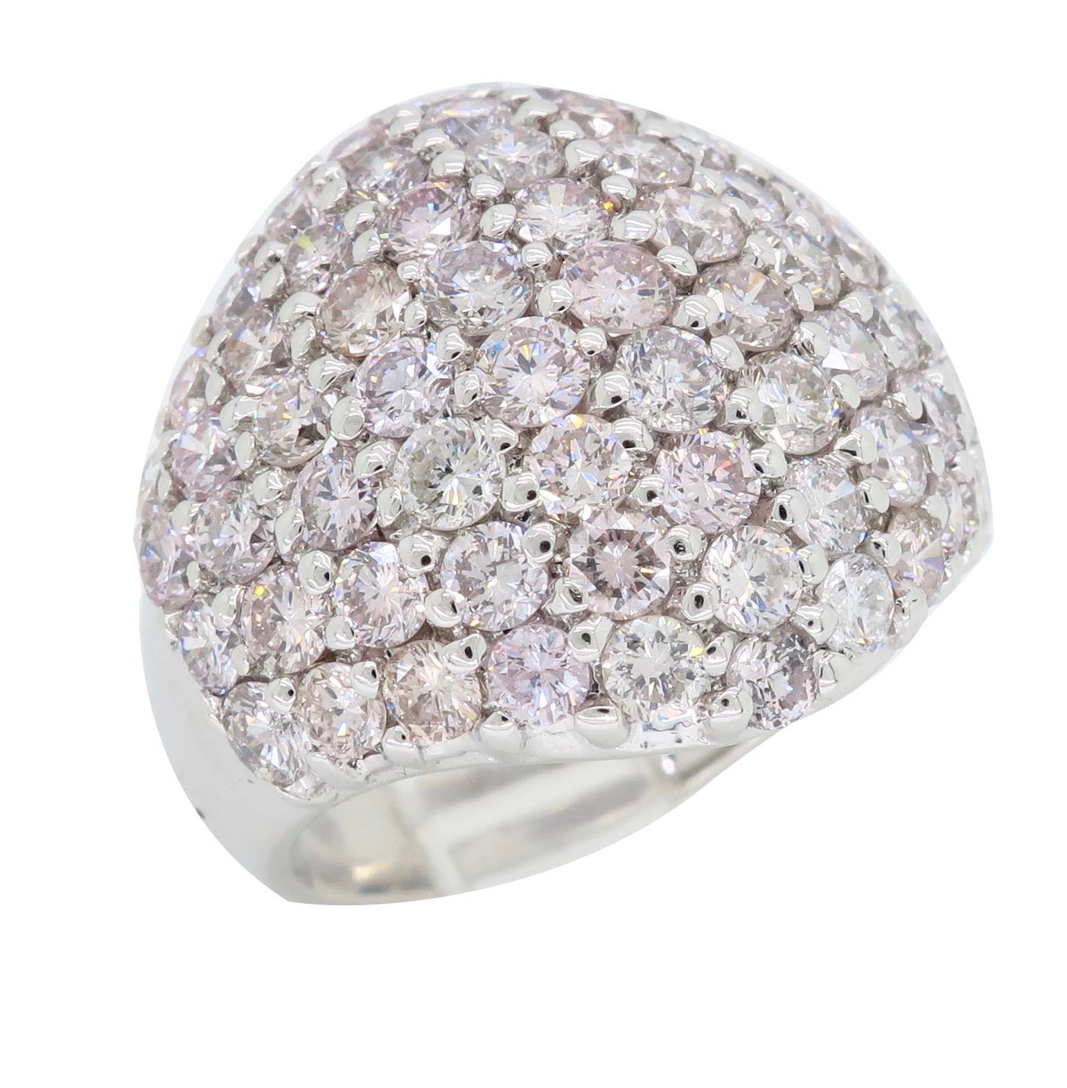 3.48 Carat Light Pink Diamond Ring In New Condition In Webster, NY